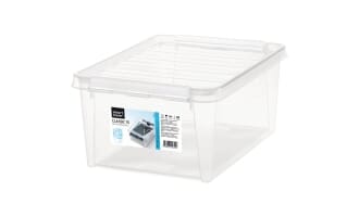 SMARTSTORE OPPB.BOKS 40X30X18CM 14L KLAR