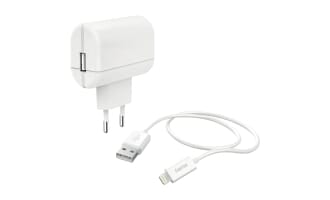 HAMA 183265 KIT CHARGER L/NING 2.4A HVIT