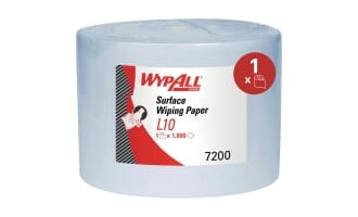 WYPALL 7200 TØRKEPAP. MAXI RULL 1LAG BLÅ