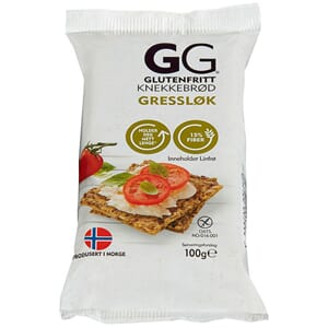 GG GRESSLØK GLUTENFRI KNEKKEBRØD 100G