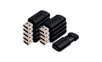 PK10 VERBATIM PINSTRIPE USB 2.0 8GB SORT 8125208