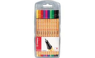 PK10 STABILO 88 FINELINER 0.4MM ASS.F.