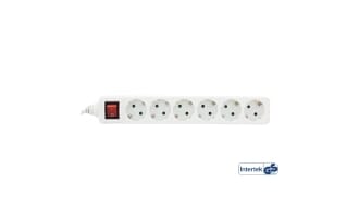 SCHUKO STIKDÅSE 6 UDTAG M/AFBRYD 1.5M HV