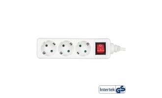 SCHUKO STIKDÅSE 3 UDTAG M/AFBRYD 1.5M HV